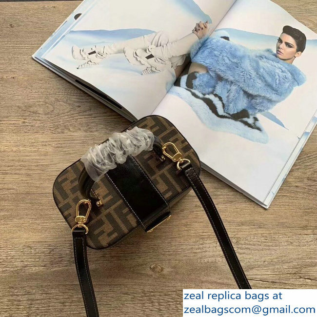 Fendi Leather and Jacquard Fabric FF Box Bag 2018