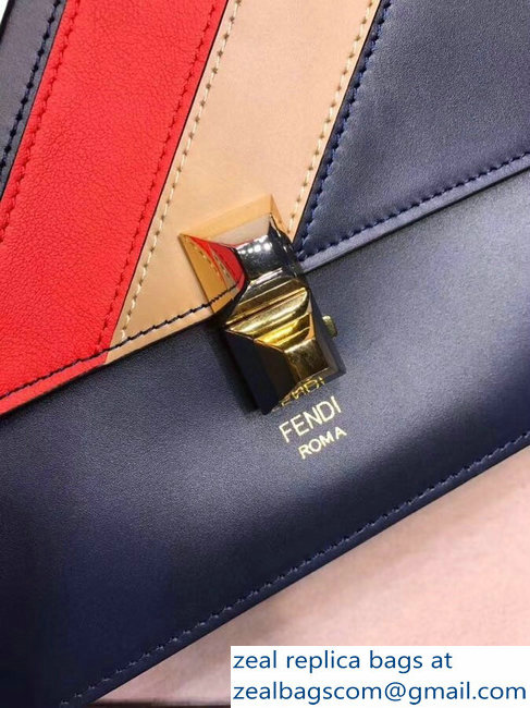 Fendi Mania Logo Medium Kan I Bag Blue 2018