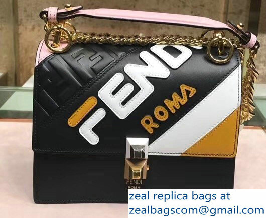 Fendi Mania Logo Mini Kan I Bag Black 2018