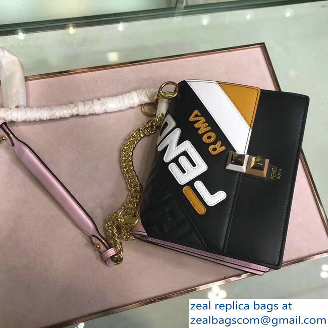 Fendi Mania Logo Mini Kan I Bag Black 2018