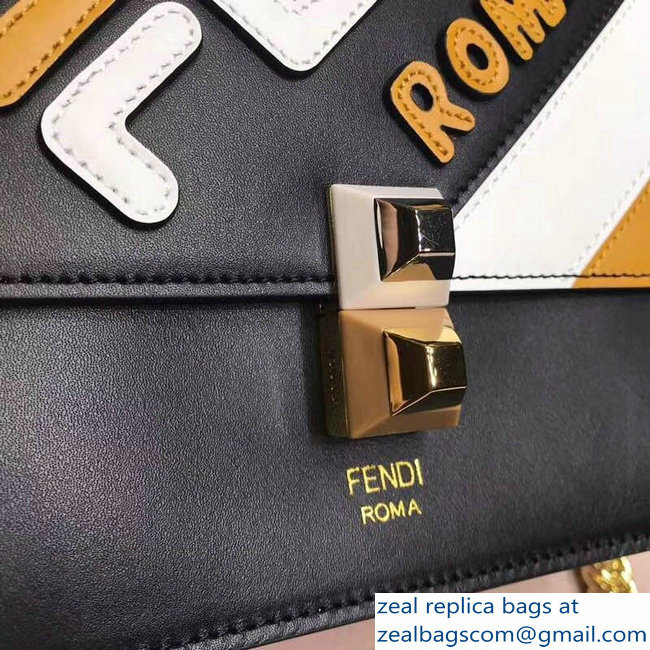 Fendi Mania Logo Mini Kan I Bag Black 2018