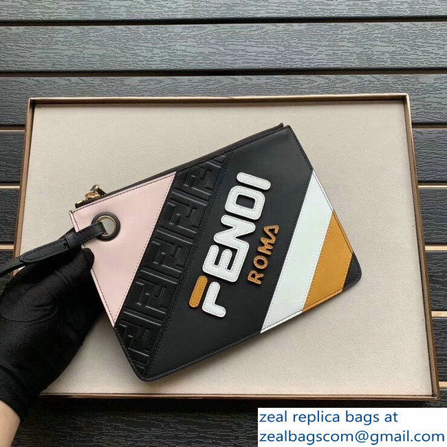 Fendi Mania Logo Slim Small Triplette Clutch Bag 2018