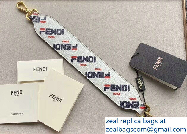 Fendi Mini Short Shoulder Strap You Mania Logo White 2018 - Click Image to Close