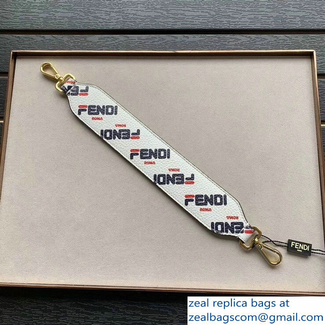 Fendi Mini Short Shoulder Strap You Mania Logo White 2018 - Click Image to Close