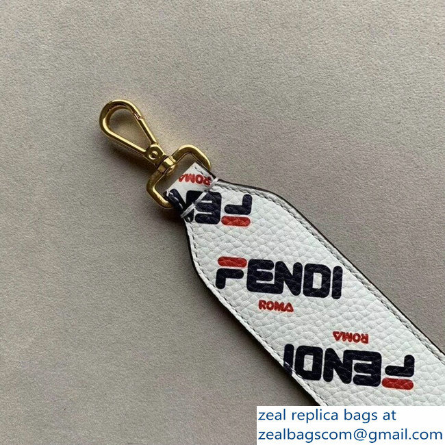 Fendi Mini Short Shoulder Strap You Mania Logo White 2018 - Click Image to Close