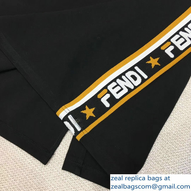 Fendi Off-The-Shoulder Midi Dress Black Jersey 2018