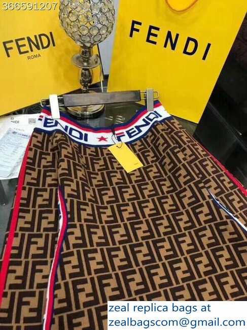 Fendi Off-The-Shoulder Mini Dress Multicolor Cotton Jersey 2018