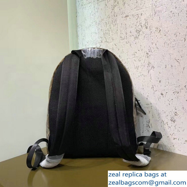 Fendi Stamp Patch FF Glazed Fabric Large Backpack Bag 2018