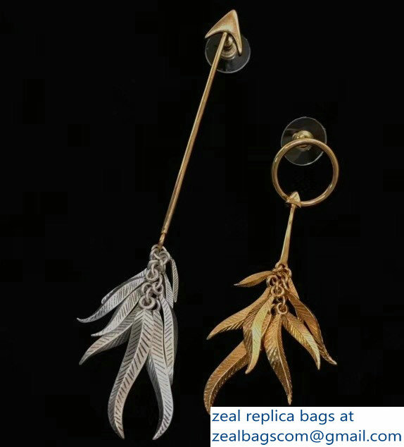 Givenchy Asymmetric Dangly Leaf Earrings - Click Image to Close