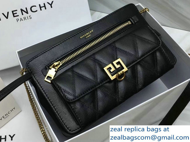 Givenchy Pocket Bag Black In Diamond Quilted Leather 2018