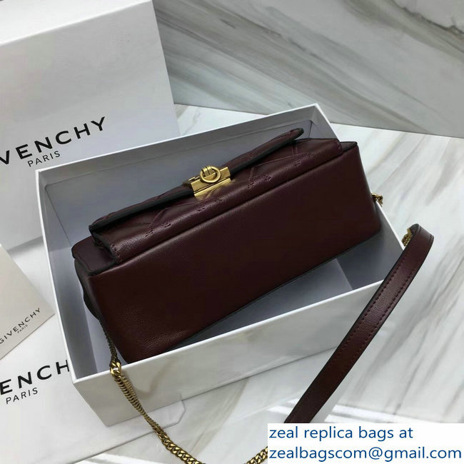 Givenchy Pocket Bag Burgundy In Diamond Quilted Leather 2018