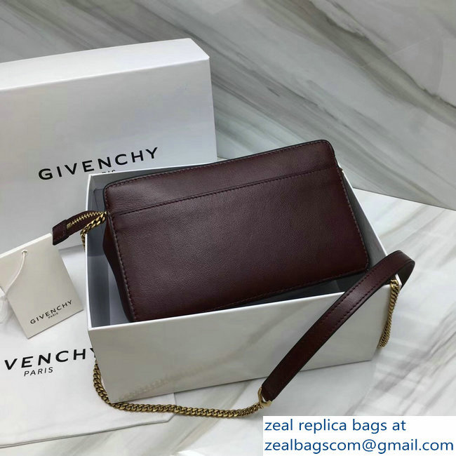 Givenchy Pocket Bag Burgundy In Diamond Quilted Leather 2018