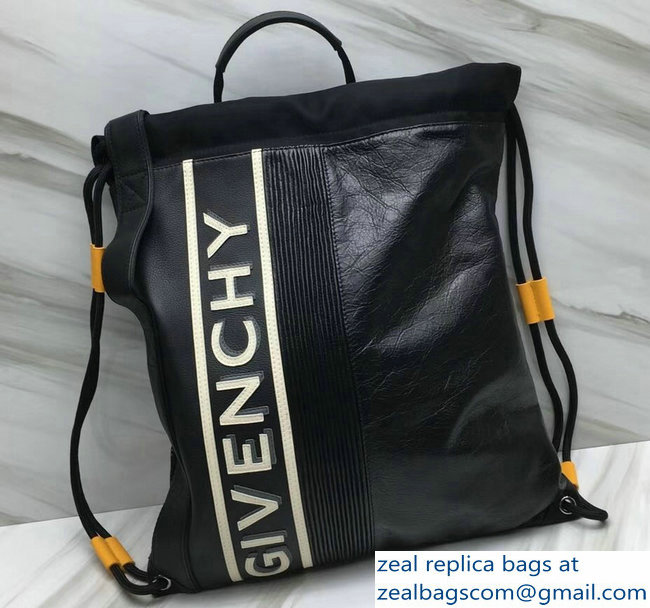 Givenchy Reverse Drawstring Backpack Bag Black/White 2018 - Click Image to Close