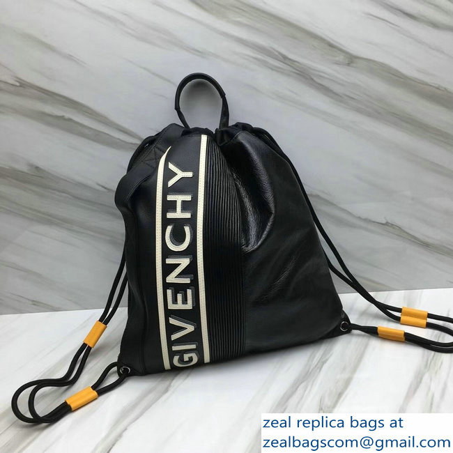 Givenchy Reverse Drawstring Backpack Bag Black/White 2018 - Click Image to Close