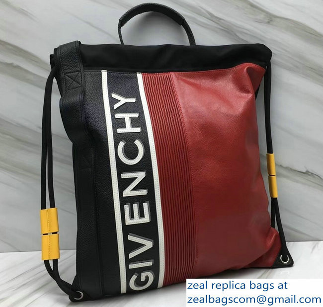 Givenchy Reverse Drawstring Backpack Bag Red/White 2018 - Click Image to Close