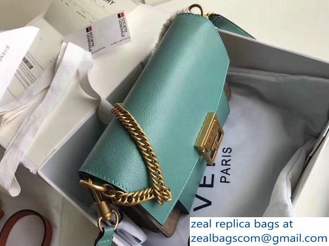 Givenchy Small GV3 Bag In Leather And Suede Aqua 2018