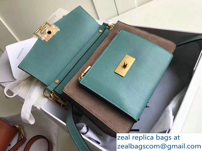 Givenchy Small GV3 Bag In Leather And Suede Aqua 2018 - Click Image to Close
