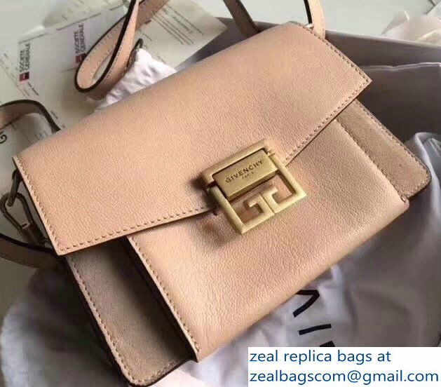 Givenchy Small GV3 Bag In Leather And Suede Beige 2018 - Click Image to Close