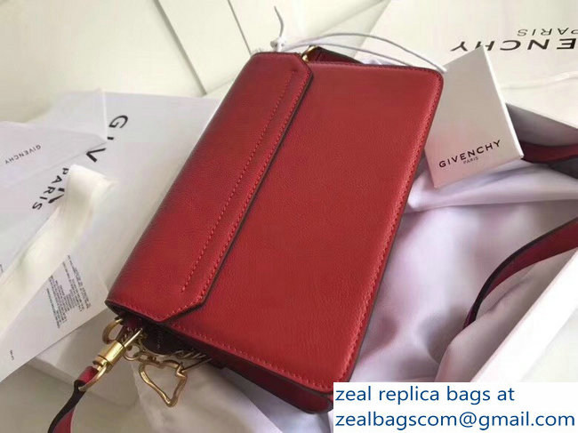 Givenchy Small GV3 Bag In Leather And Suede Red 2018 - Click Image to Close