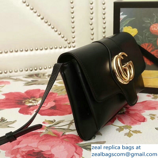 Gucci Arli Leather Small Shoulder Bag 550129 Black 2018