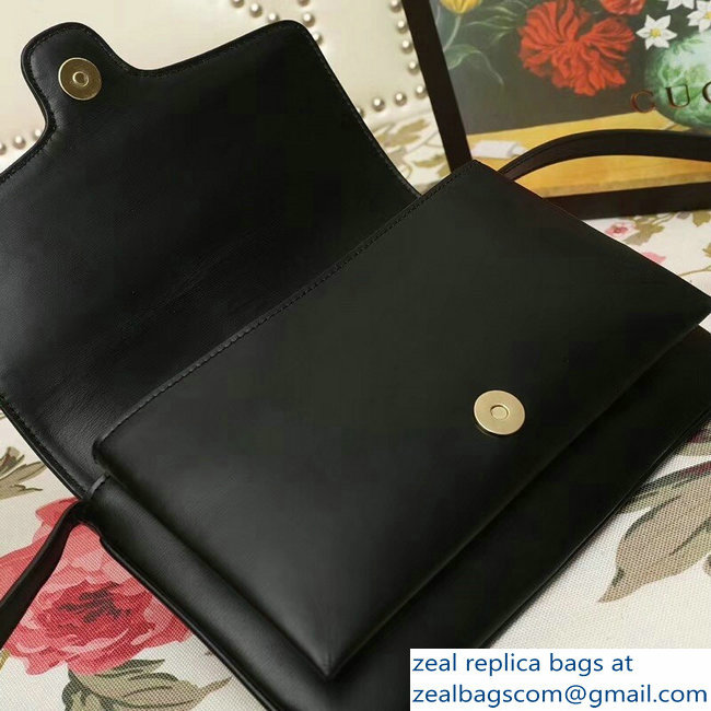 Gucci Arli Leather Small Shoulder Bag 550129 Black 2018