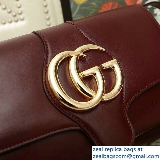 Gucci Arli Leather Small Shoulder Bag 550129 Burgundy 2018