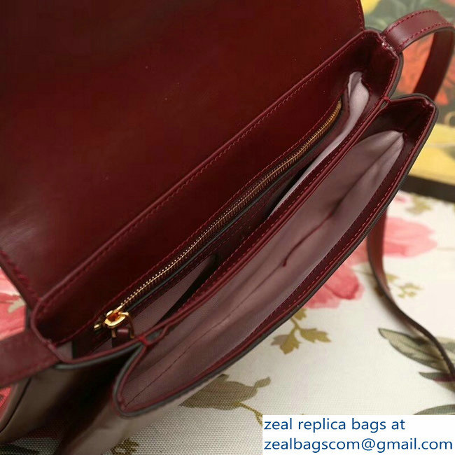 Gucci Arli Leather Small Shoulder Bag 550129 Burgundy 2018