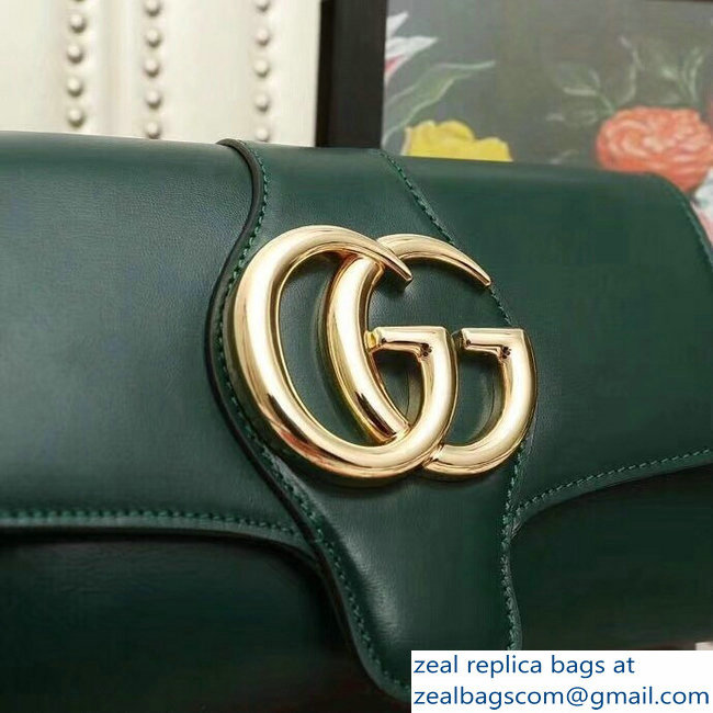 Gucci Arli Leather Small Shoulder Bag 550129 Green 2018 - Click Image to Close