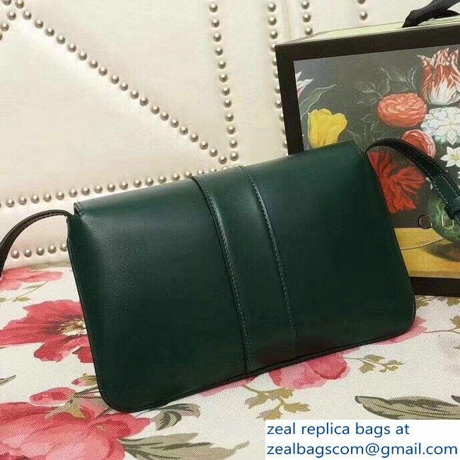 Gucci Arli Leather Small Shoulder Bag 550129 Green 2018 - Click Image to Close