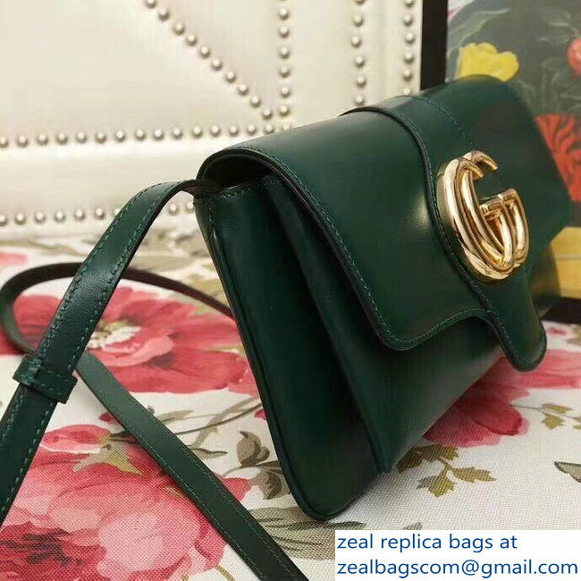 Gucci Arli Leather Small Shoulder Bag 550129 Green 2018 - Click Image to Close