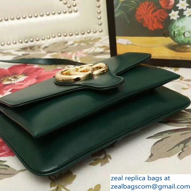 Gucci Arli Leather Small Shoulder Bag 550129 Green 2018 - Click Image to Close