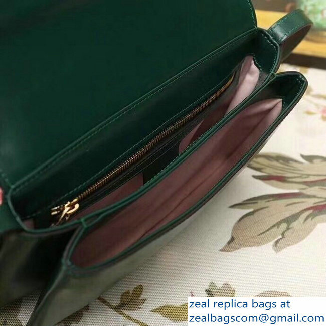 Gucci Arli Leather Small Shoulder Bag 550129 Green 2018 - Click Image to Close