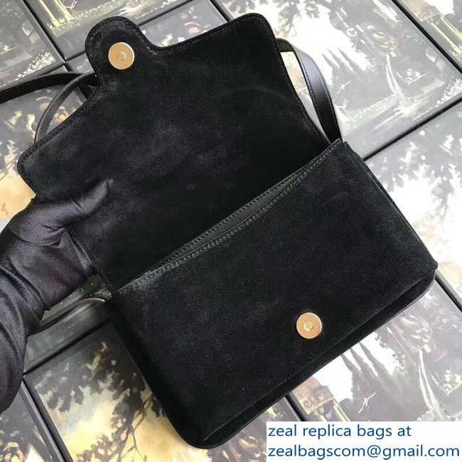 Gucci Arli Leather Small Shoulder Bag 550129 Suede Black 2018