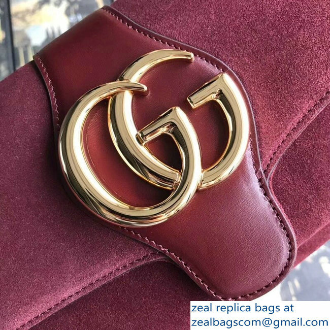 Gucci Arli Leather Small Shoulder Bag 550129 Suede Date Red 2018 - Click Image to Close