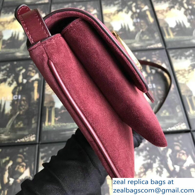 Gucci Arli Leather Small Shoulder Bag 550129 Suede Date Red 2018 - Click Image to Close