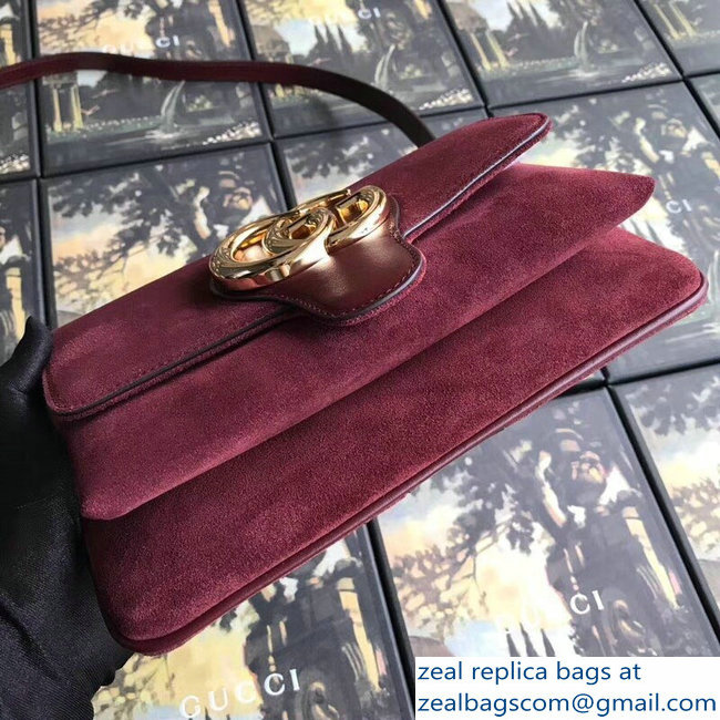 Gucci Arli Leather Small Shoulder Bag 550129 Suede Date Red 2018 - Click Image to Close