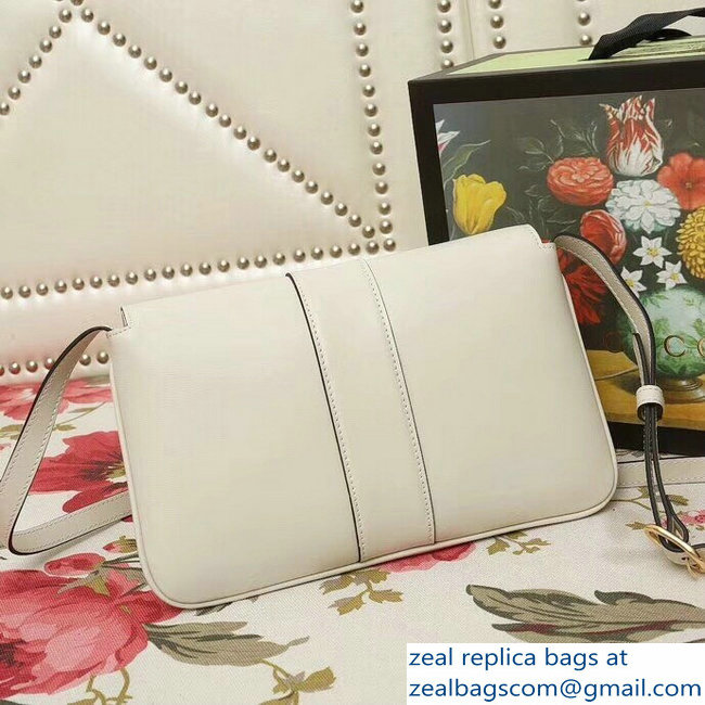 Gucci Arli Leather Small Shoulder Bag 550129 White 2018