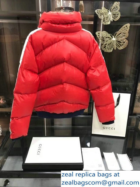 Gucci Chevron Quilted Nylon Jacket With Gucci Patch 2018