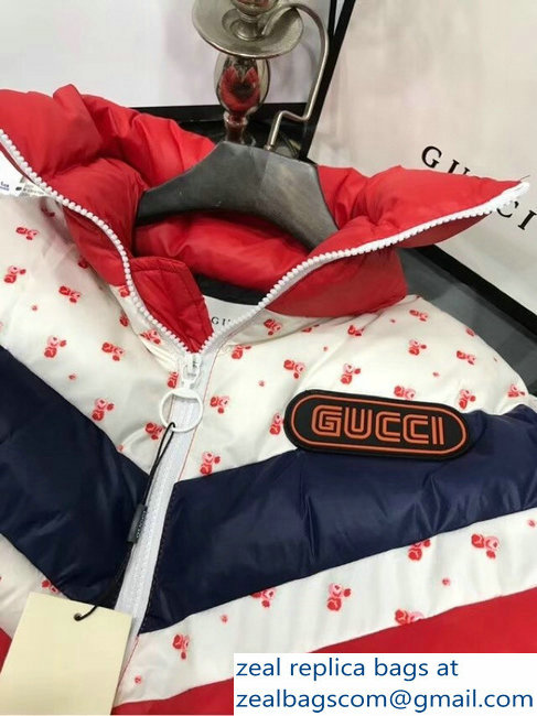 Gucci Chevron Quilted Nylon Jacket With Gucci Patch 2018