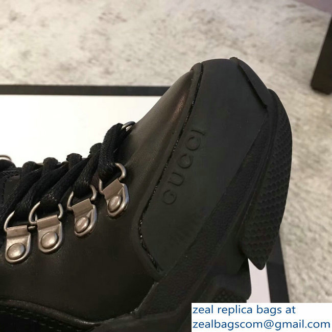 Gucci Flashtrek High-Top Lovers Sneakers Black 2018