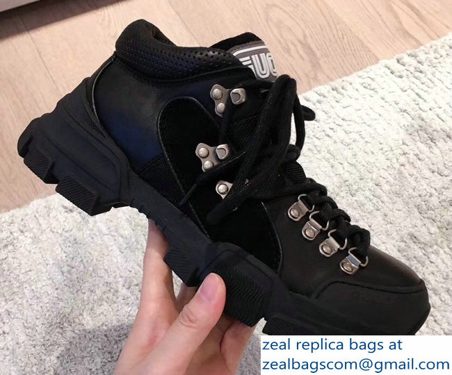 Gucci Flashtrek Lovers Sneakers Black 2018 - Click Image to Close