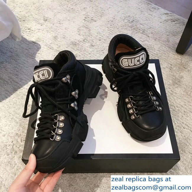 Gucci Flashtrek Lovers Sneakers Black 2018 - Click Image to Close