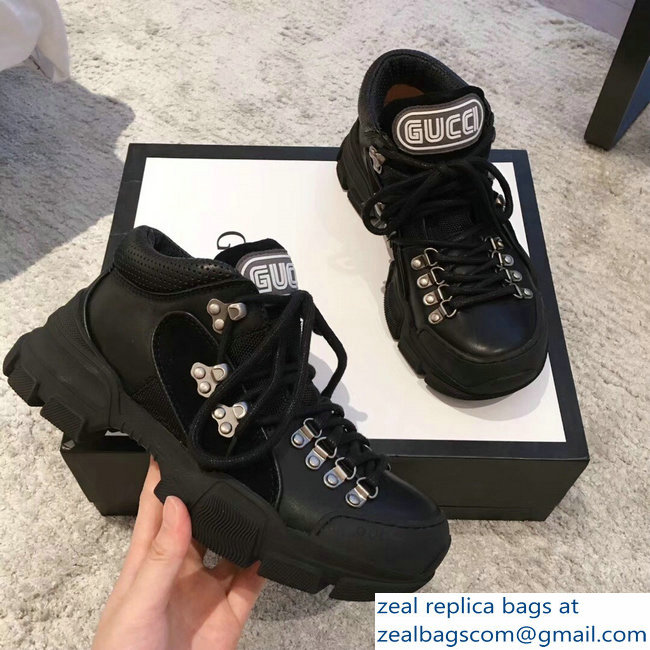 Gucci Flashtrek Lovers Sneakers Black 2018 - Click Image to Close