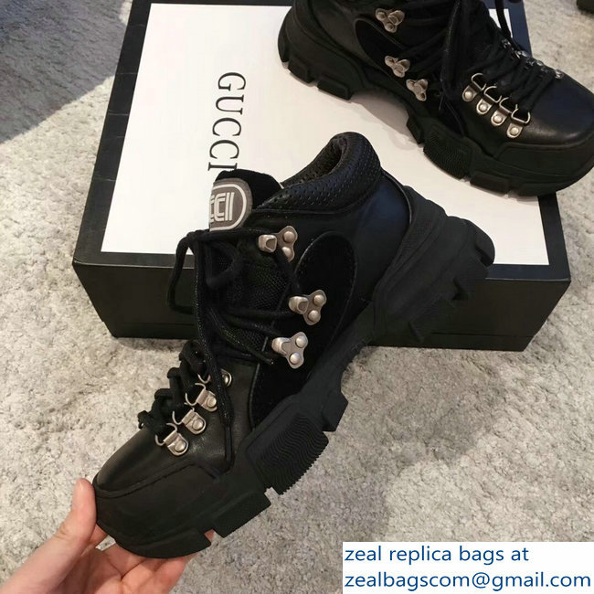 Gucci Flashtrek Lovers Sneakers Black 2018 - Click Image to Close