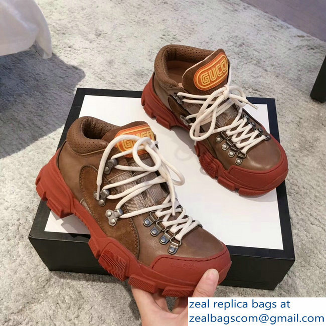 Gucci Flashtrek Lovers Sneakers Brown 2018