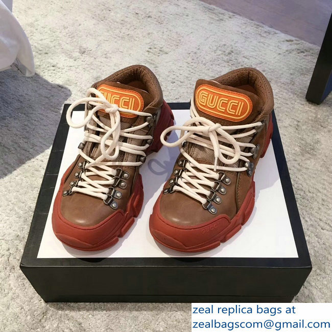 Gucci Flashtrek Lovers Sneakers Brown 2018