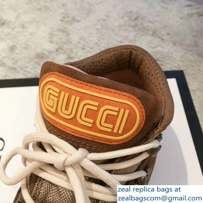 Gucci Flashtrek Lovers Sneakers Brown 2018 - Click Image to Close