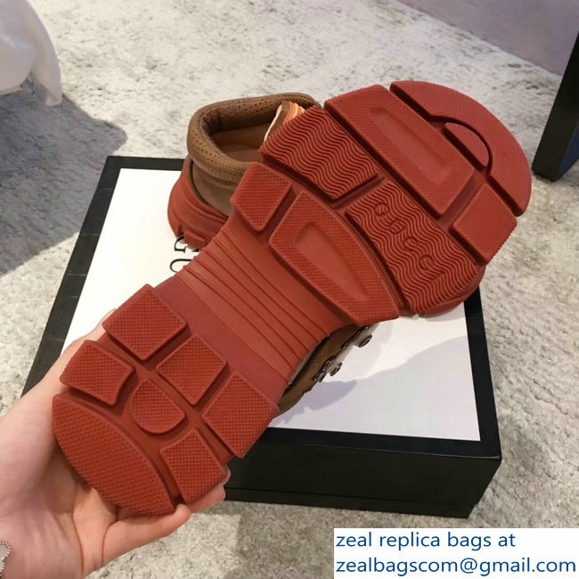 Gucci Flashtrek Lovers Sneakers Brown 2018 - Click Image to Close