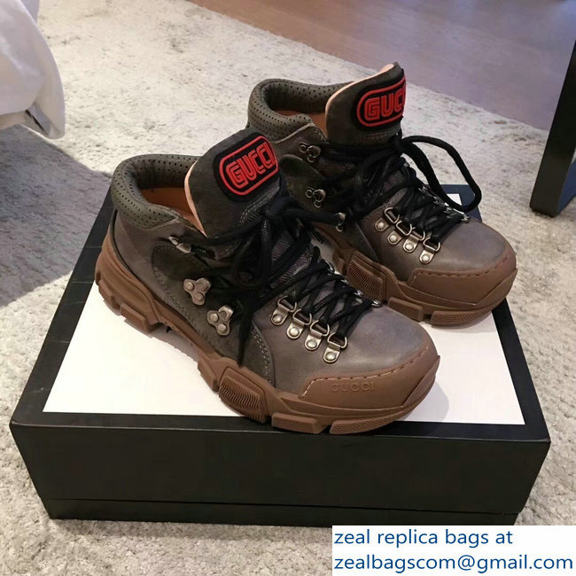 Gucci Flashtrek Lovers Sneakers Gray 2018 - Click Image to Close