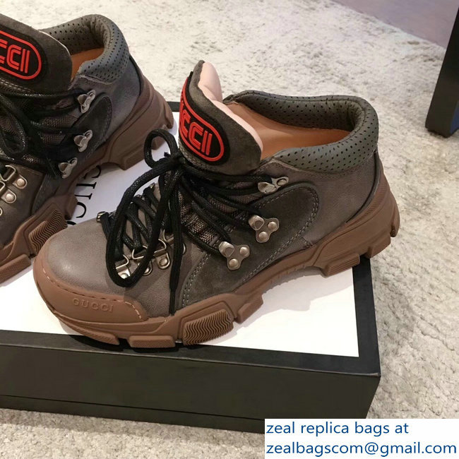 Gucci Flashtrek Lovers Sneakers Gray 2018 - Click Image to Close